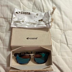 Costa Del Mar May Shiny Tiger Cowrie Green Mirror Polarized Sunglasses